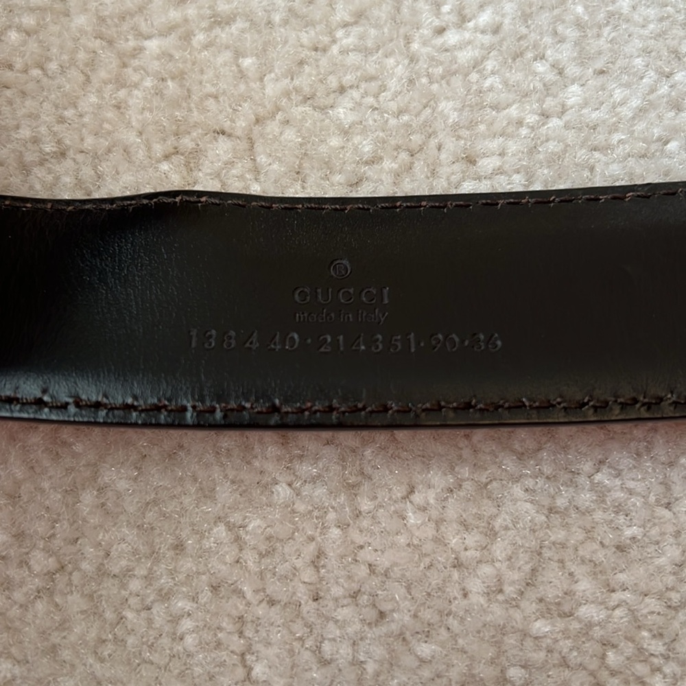 Gucci Pink Leather Gold “G” Belt - Picture 6 of 10